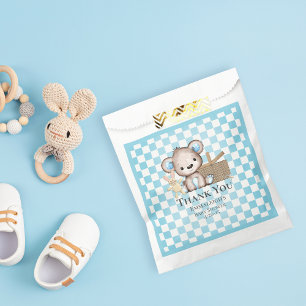 Cute Brown Teddy Bear Picnic Baby Shower Favour Bag