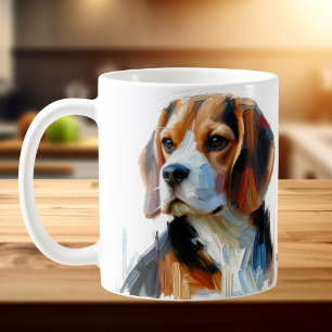 Cute Browns Portrait Of Beagle  Coffee Mug