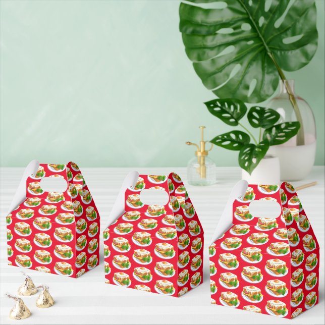 Cute Brunch sandwiches tiled party Favor Box (Multiple)