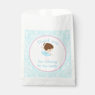 Cute Brunette Ballerina 'I went to' Favour Bag