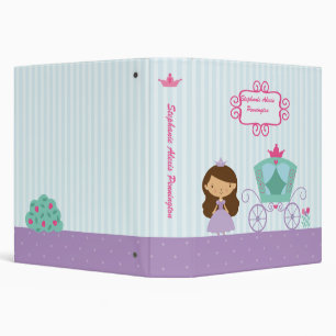 Cute brunette royal princess carriage avery binder