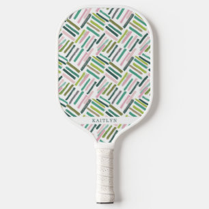Cute Brush Strokes Pattern Pickleball Paddle