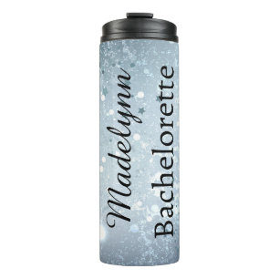 Cute Bubble Blue Personalized Bridesmaid  Thermal  Tumbler