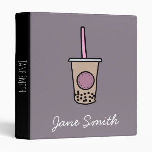 Cute bubble tea binder