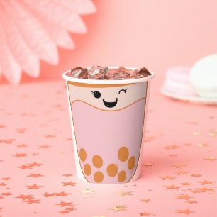 Cute Bubble Tea Boba Paper Cups