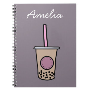 Cute bubble tea notebook