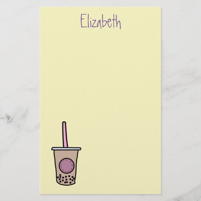 Cute bubble tea stationery (Front)