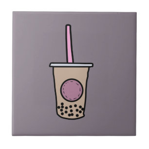 Cute bubble tea tile