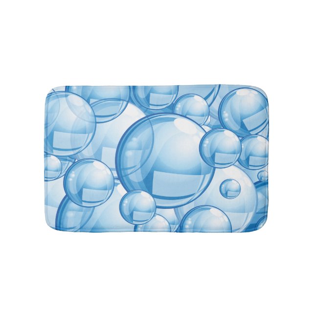 Cute Bubbles Design Bath Mat (Front)