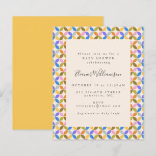 Cute Budget Colourful Simple Baby Shower Invitatio