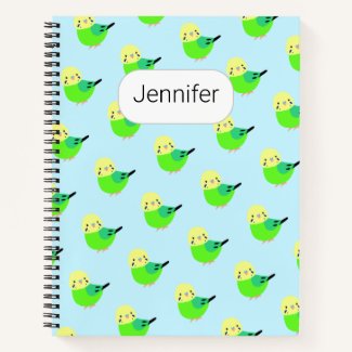 Cute Budgie Parakeet Lover Gift Custom Name