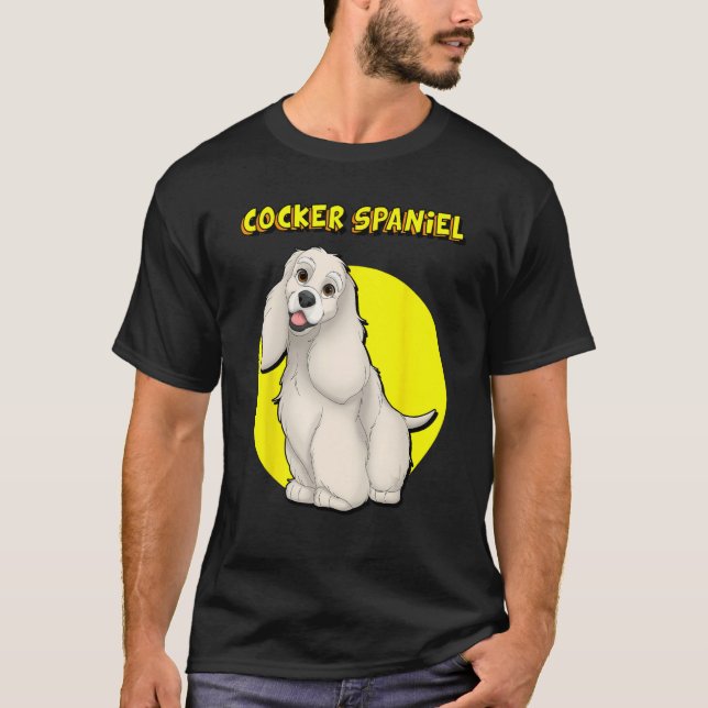 Cute Buff Cocker Spaniel T-Shirt (Front)