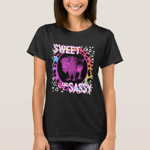 Cute Buffalo 90s Nostalgia Rainbow Leopard Print T T-Shirt