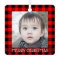 Cute Buffalo Plaid With Stars Custom Name & Photo