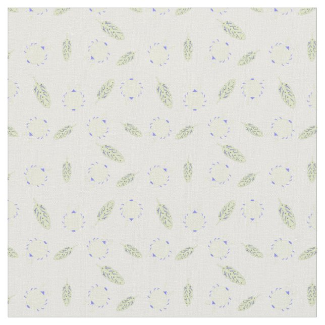 Cute bug and leaves seamless pattern fabric (Close Up)