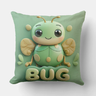 Cute Bug For Insect And Nature Lovers Throw Pillow