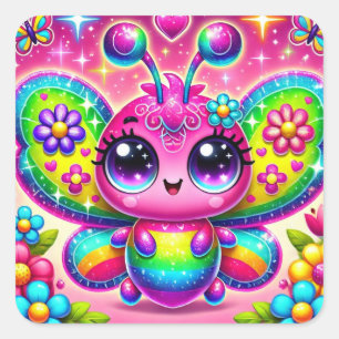 Cute Bug Square Sticker