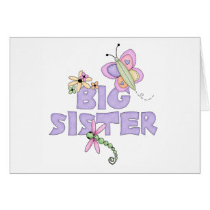 Cute Bugs Big Sister Blank Card
