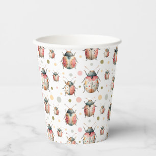 Cute Bugs Insect Pattern Beetles Kids' Birthday Paper Cups