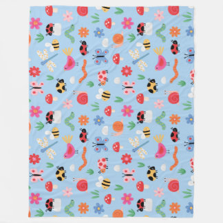 Cute Bugs Kids Fleece Blanket 