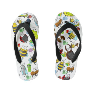 Cute Bugs Kid's Flip Flops