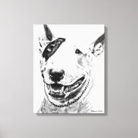 Cute Bull Terrier dog art