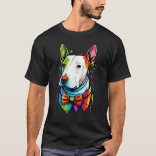 Cute Bull Terrier Dog on Bull Terrier 2 T-Shirt