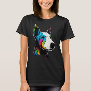Cute Bull Terrier Dog on Bull Terrier 3 T-Shirt