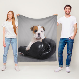 Cute Bulldog Boxer English Bulldog Lover Gift Fleece Blanket