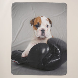 Cute Bulldog Boxer English Bulldog Lover Gift Sherpa Blanket