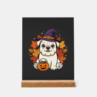 Cute Bulldog Halloween Pumpkin Dog Design_1