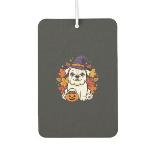 Cute Bulldog Halloween Pumpkin Dog Design_1 Air Freshener