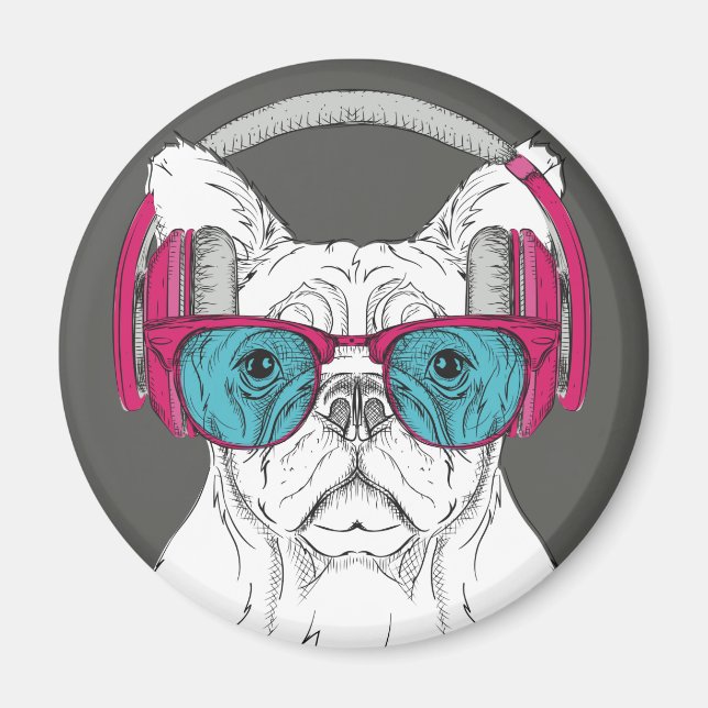 Cute Bulldog Magnet (Front)