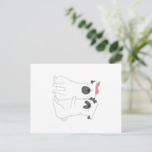 Cute Bulldog   Matching Dog Lover Gift Holiday Postcard