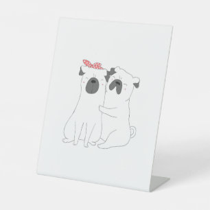 Cute Bulldog Matching Dog Lover Gift Pedestal Sign