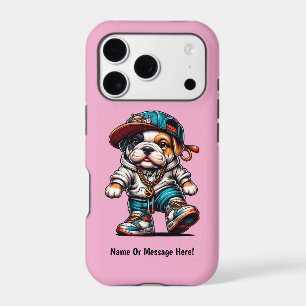 Cute Bulldog Puppy in Cool Streetwear Personalised