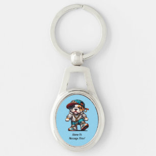 Cute Bulldog Puppy Streetwear Dog Lover Design Keychain