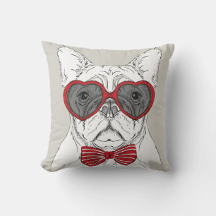 Cute Bulldog Throw Pillow