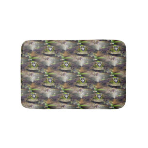 Cute Bullfrog Animal Nature Pattern Bath Mat