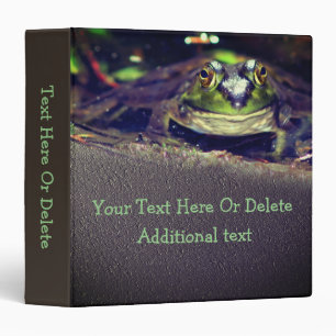 Cute Bullfrog Nature Personalized Binder