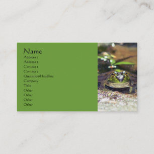 Cute Bullfrog Nature Photography Business Card