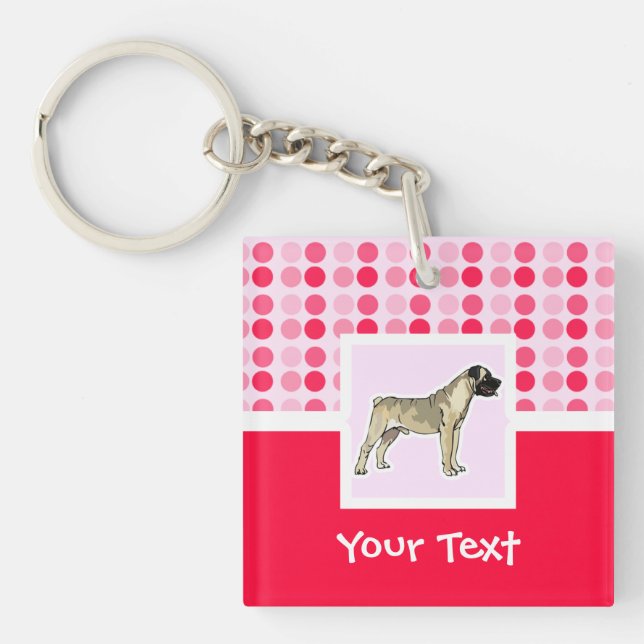 Cute Bullmastiff Keychain (Front)