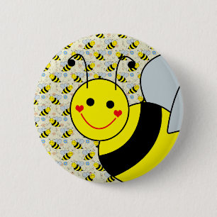 Cute Bumble Bee 2 Inch Round Button