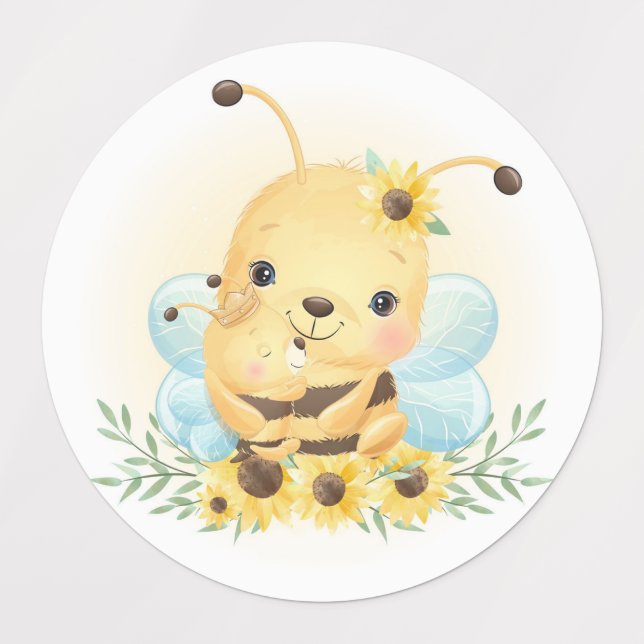 Cute Bumble Bee and Sunflowers (Design 1)