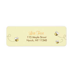 Cute Bumble Bee Baby Shower Address Labels