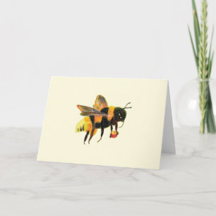 Cute Bumble Bee carrying pollen  Card