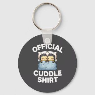 Cute Bumble Bee Couple Cuddle Keychain