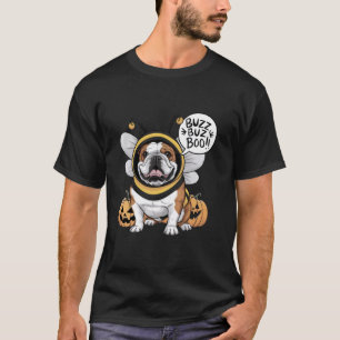 Cute Bumble Bee English Bull Dog Halloween Costume T-Shirt