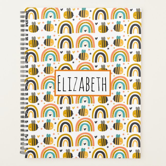 Cute Bumble Bee et Rainbows Motif (Devant)