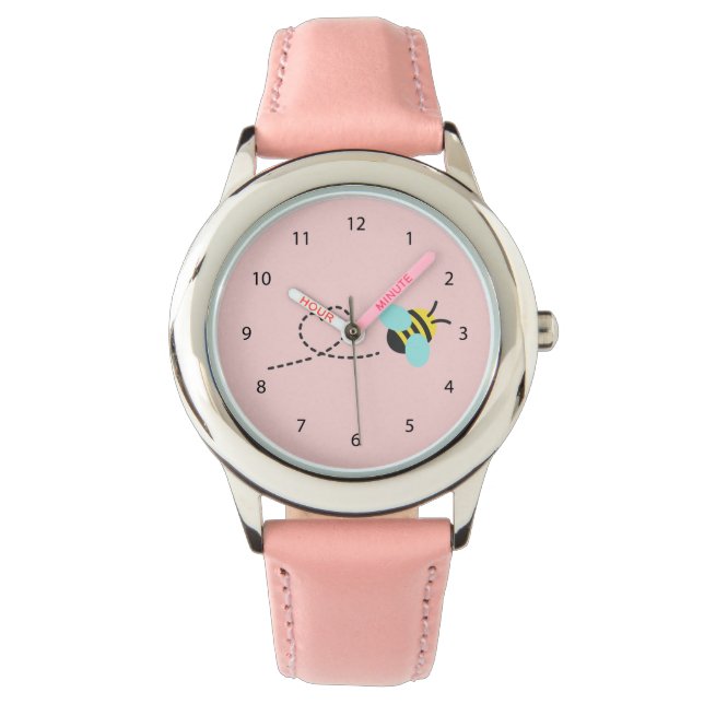 Cute Bumble Bee, For Girls Watch (Front)
